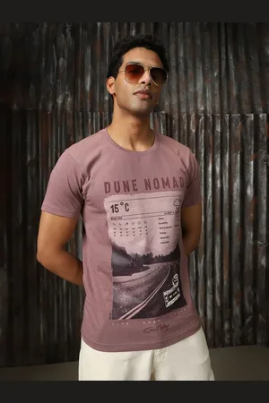 High Star Men Moto Racer Printed Regular Fit Cotton T-shirt