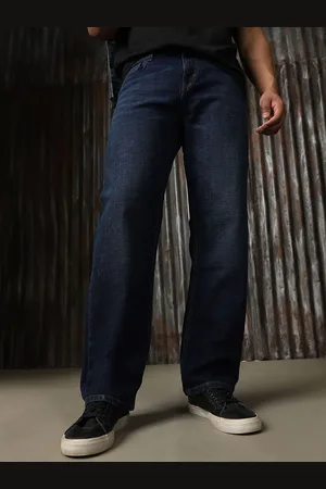 High Star Men Classic Relaxed Fit Straight Leg Light Fade Jeans