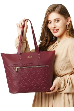 LAVIE Textured Structured Tote Bag with Cut Work