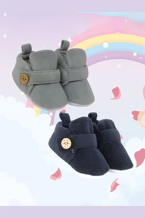 Neska Moda Unisex Kids Cotton Booties