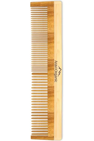 Aravi Organic Handmade Wooden Neem Comb for Hair Growth & Hair Fall Control - 1 Piece
