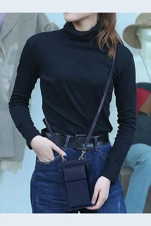 THE CLOWNFISH Adora Women Navy Blue Two Fold Wallet With Sling Strap