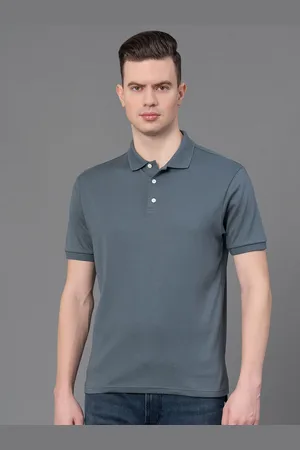 Red Tape Solid Polo Collar Pure Cotton Casual T-shirt