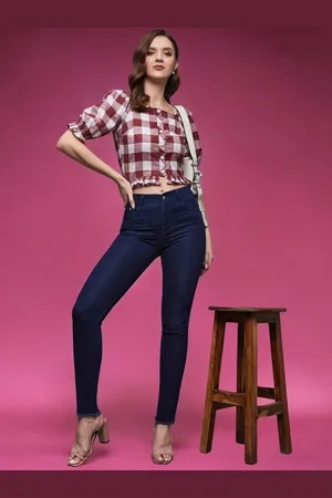 DressBerry Women Mid Rise Solid Stretchable Denim Jeans