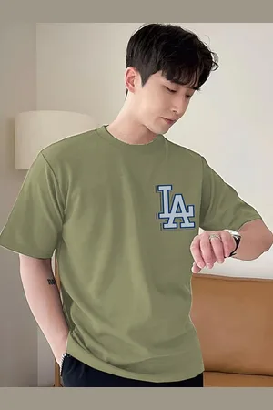 clafoutis Men Typography Printed Drop-Shoulder Sleeves Applique T-shirt