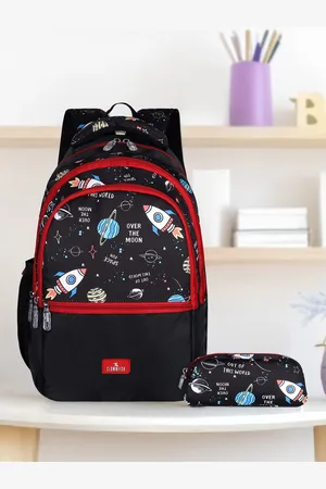 THE CLOWNFISH Edutrek Kids Printed Medium Backpack with Zip Pouch