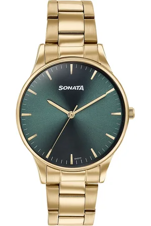 Sonata Men Dial & Stainless Steel Bracelet Style Straps Analogue Watch 77144YM04