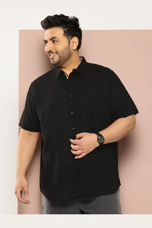 Sztori Men Plus Size Cotton Linen Casual Shirt