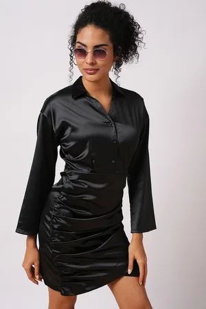 Globus Shirt Collar Bodycon Dress