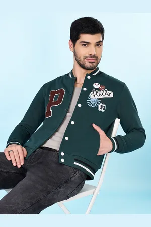 PEOPLE Men Self Design Cotton Mandarin Collar Long Sleeves Sweatshirt