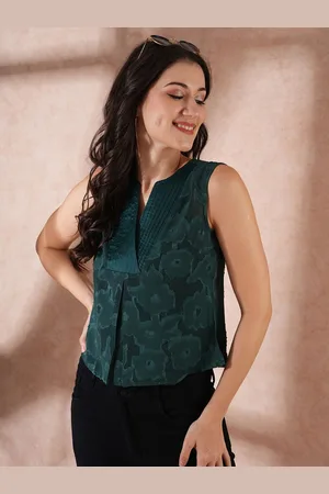 Globus Women Floral Self-Design Party Top