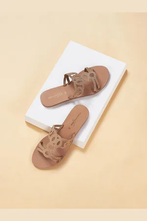 Pantaloons Women Embellished Open Toe Flats