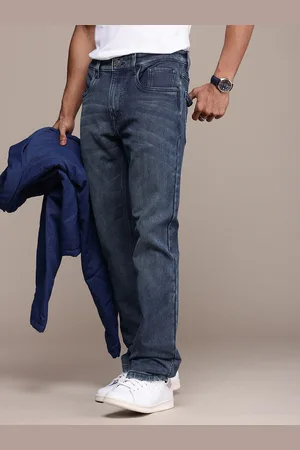 WROGN Men Straight Fit Light Fade Stretchable Jeans