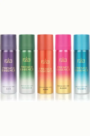 FRENCH ESSENCE Set Of 5 Deodorant Body Spray - 50ml Each