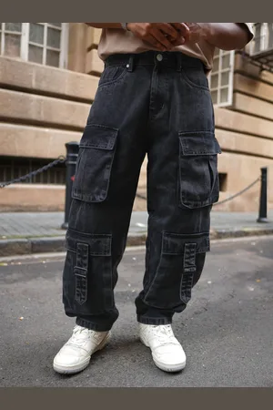 Powerlook Men Pure Cotton Loose Fit Cargos Trousers