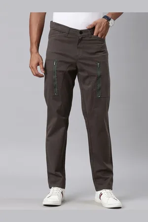 CINOCCI Men Slim Fit Cargos Trousers