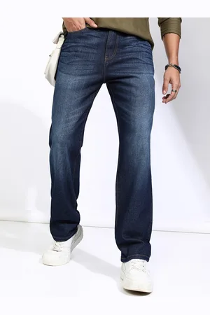 Highlander Men Mid-Rise Straight Fit Light Fade Jeans