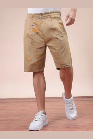 The Indian Garage Co Men Printed Relaxed Fit Mid-Rise Shorts