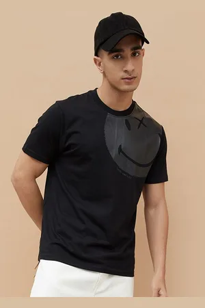 Smileyworld Men Graphic Printed Round Neck Cotton T-shirt