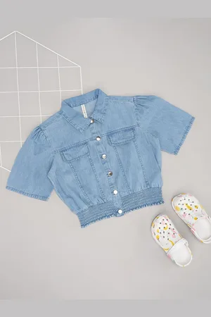 Pantaloons Girls Cotton Shirt Style Top