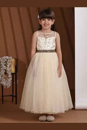 Toy Balloon Kids Girls Applique Net Balloon Midi Dress