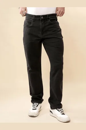 WROGN Men Cotton Mid-Rise Clean Look Comfort Relaxed Fit Jeans