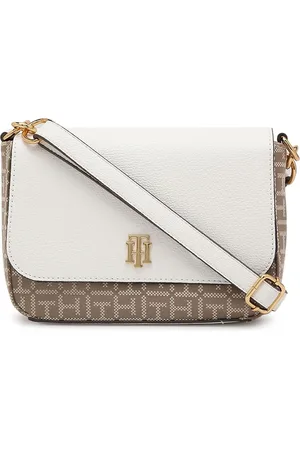 Tommy Hilfiger Women Brand Logo Printed Structured Leather Sling Bag
