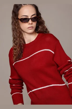 Roadster The Lifestyle Co. Women Acrylic Striped Pullover