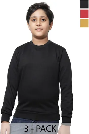 BAESD Boys Pack Of 3 Round Neck Pullover Sweatshirt