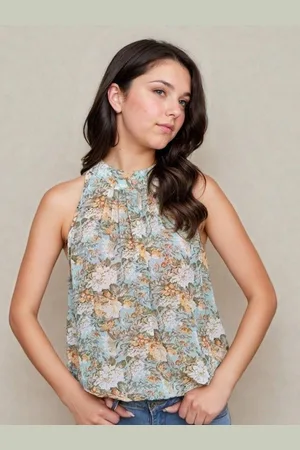 KOTTY Women Floral Print Crepe Top