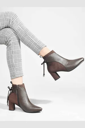SHUZ TOUCH Women Lace Detail Regular Boots