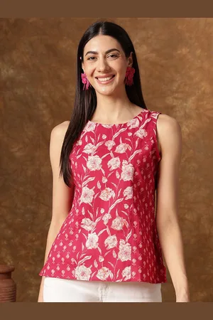 Anouk Floral Print Cotton Top