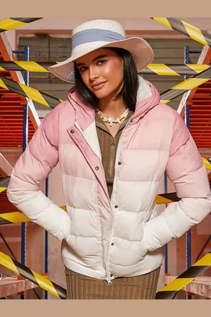 Campus Women Hooded Ombre Printed Casual Puffer Jacket