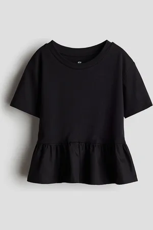 H&M Girls Cotton Peplum Top