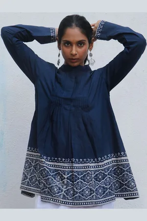 Chidiyaa Women Block Printed Pure Cotton Tunic