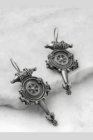 Sangria Silver-Plated Hoop Earrings
