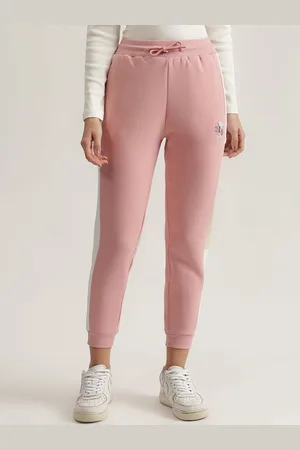 ICONIC Women Solid Pure Cotton Straight Joggers Sweatpant