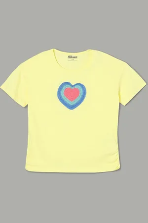 Lifestyle Girls Graphic Printed Round Neck Cotton T-shirt