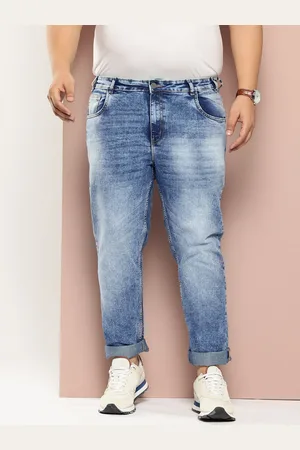 Sztori Men Slim Fit Whiskers & Chevrons Light Fade Stretchable Jeans