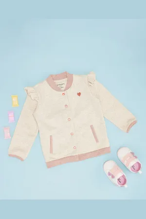 Pantaloons Girls Front-Open Sweatshirt