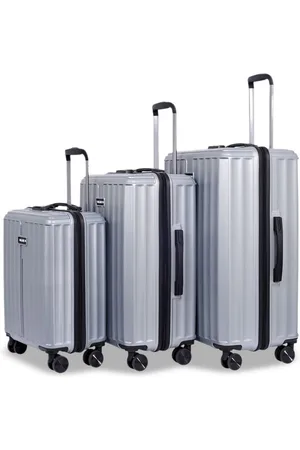Killer Set Of 3 Hard-Sided Large With Medium & Cabin Trolley Suitcase