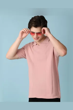 V-Mart Men Solid Polo Collar Cotton T-shirt