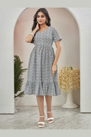 CHANSI Women Floral Printed Fit & Flare Dress