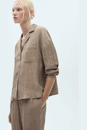 MANGO Women Crinkled Casual Shirt