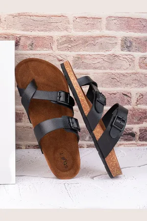 Styli Men Comfort Sandals with Toe Loop Double Buckle Straps