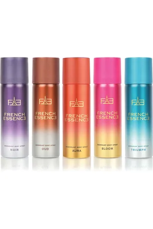 FRENCH ESSENCE Set Of 5 Deodorant Body Spray - 50ml Each