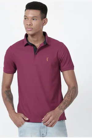 STELLERS Men Solid Polo Collar T-shirt