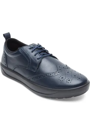 Ergon Men Textured Leather Lace-Up Casual Brogues