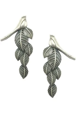 Sangria Silver-Plated Drop Earrings