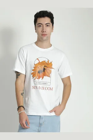 IVOC Men Graphic Printed Round Neck Cotton T-shirt